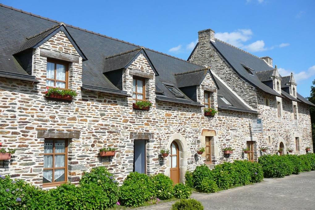 Rzeka turystyka typowy dom Breton